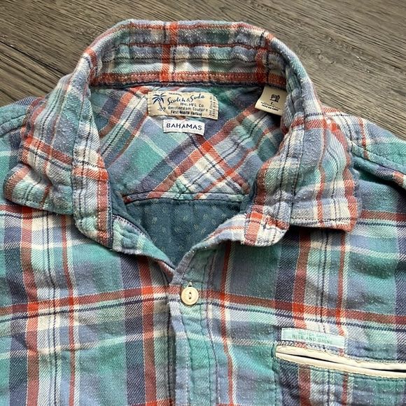 Scotch & Soda | Plaid blue flannel button up - Picture 5 of 16